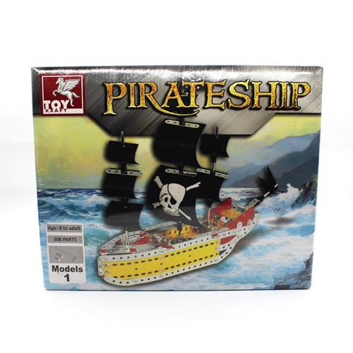 Make a Pirate Ship - Mechanical Toys, Mechanics Toys for Boys Girls, Birthday Gift for Boys Girls, STEM Toys, Educational, Learning, Building and Construction Toys, Engineering Toys for Kids