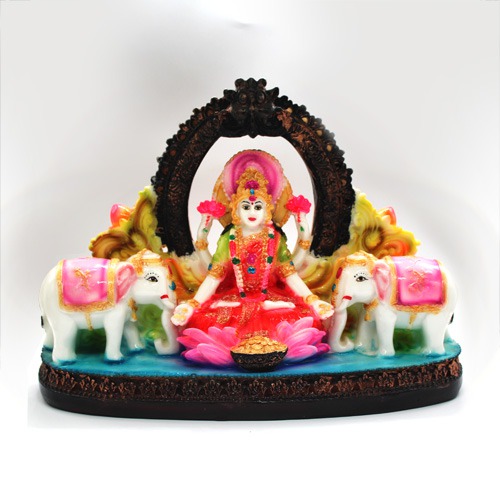 Laxmi Idol Murti for Pooja Room Multicolour