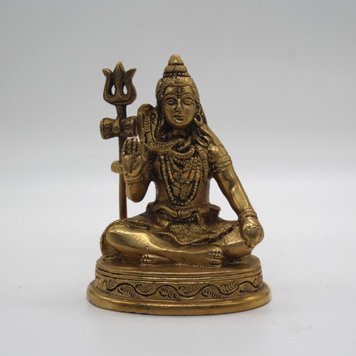 Brass Shiva Idol for Home & Office Temple I Living Room I Car Dashboard I Mahadev I Bholenath I Tridev I Shiv ji murti