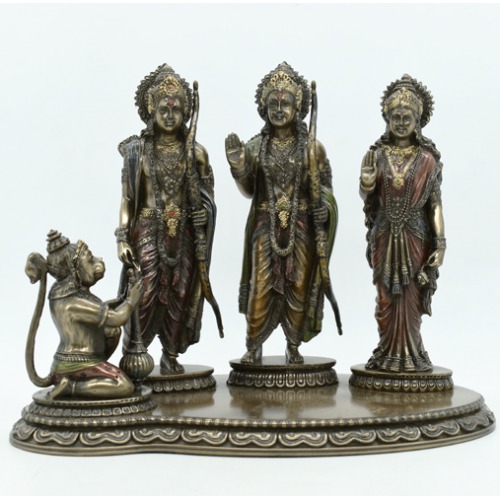 Lord Ram Darbar Idol Metal Showpiece Hindu Religious Idols Ram Sita Laxman Hanuman Murti Puja Diwali Decoration Items