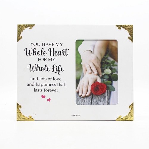 White Love Quote  Wooden Photo Frame love Gift For Her/ Him