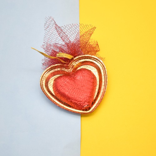 Heart Shape Chocolate with Golden plate