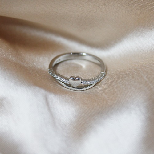 Silver Plated Heart Design Ring | Design Ring | Silver Plated Ring | Women's Ring