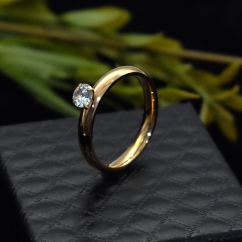 Single Stone Diamond Gold Plated Ring For Men | Men's Movie