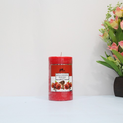 Scented Pillar candle| Apple Cinnamon Pillar| Pan Aromas