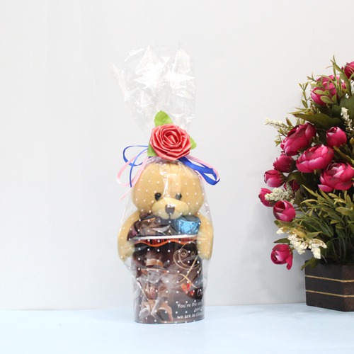 Homemade Chocolate And Cute Teddy Bear With Coffee Mug