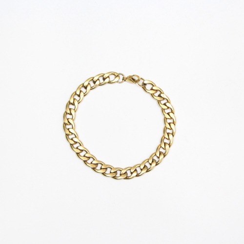Gold Finish Men's Chain Bracelet | Chain Style Stainless Steel Bracelet for Men Boys