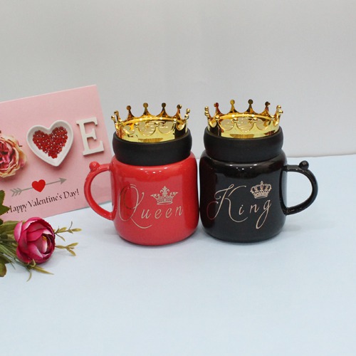 King and Queen Couple Ceramic Coffee Mug