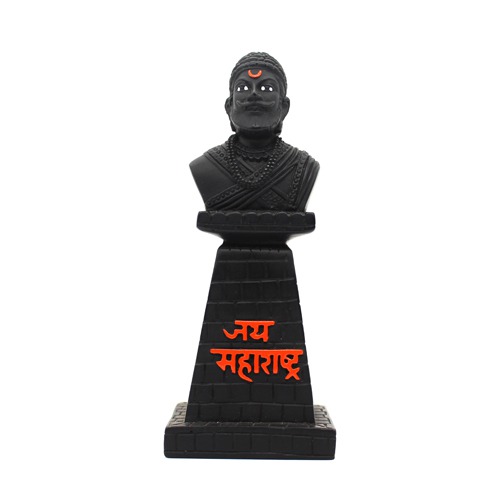 Chhatrapati shivaji maharaj Idol Elegant Black Colour finishing