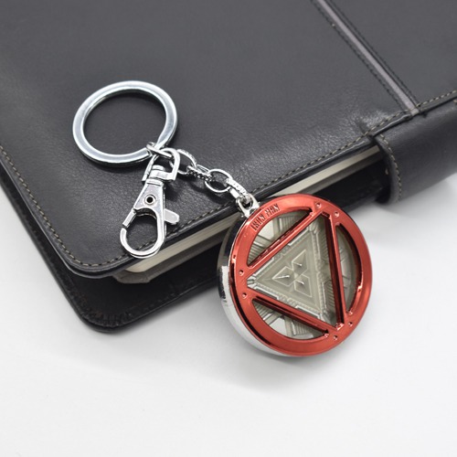 Iron Man Key Chain Chest Logo Metallic Key Chain | Key Ring Keychain for Girls Bag Scooty Bike Car Keys |  Stainless Steel Keychain
