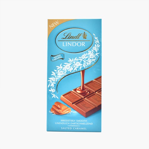 Lindt Lindor Salted Caramel Chocolate Bar - 100g