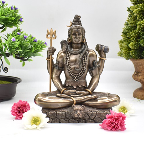 Lord Shiva Padmasana Decorative Idol  Shiva Idol, Shiva Murti, Resin Murti,