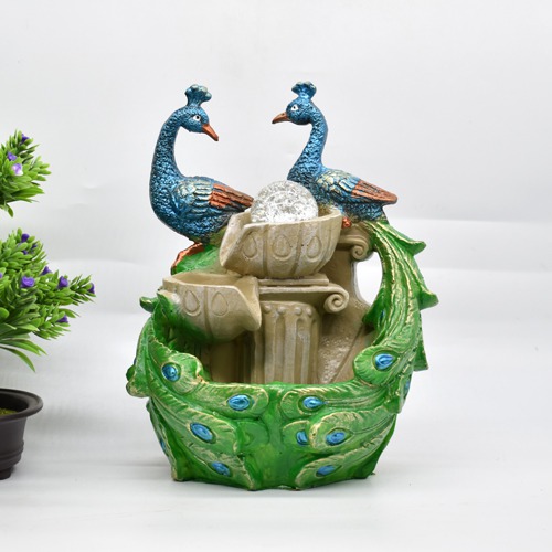 Peacock Design Water Fountain For Home And Office Decor