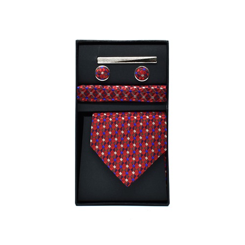 Maroon Patterned Necktie Set | Necktie Gift Formal Tie | Gift For Men