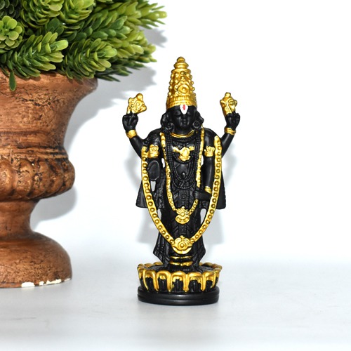 Tirupati Balaji idol for Car Dashboard murti Tirupati Balaji idol for home Spiritual Gift Item & Statue for Bhagwan Temple /Pooja/ Home Decor / Office / Study Table, Holy Statue, Decorative Showpiece