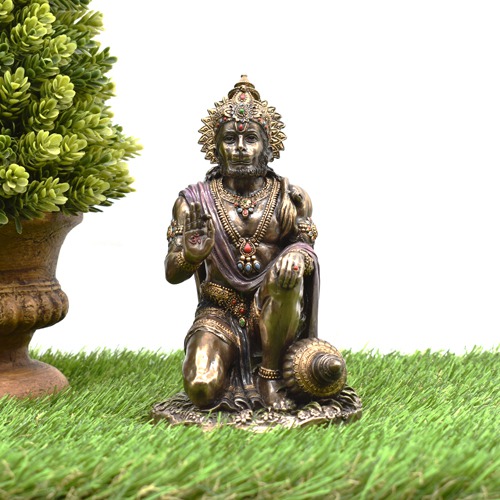 Maankind Hanuman Ji Idol Hanuman Bajrangbali Statue Murti Idol for Home Office Decor Gift Puja Ghar