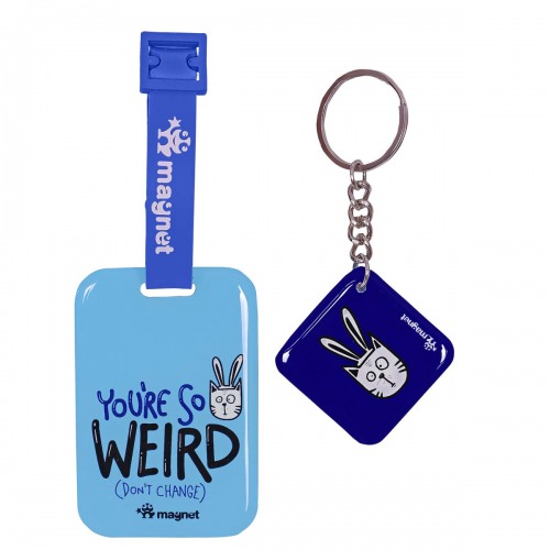 Weirdly Awesome Bag Tag Set | Luggage Tags for Trolley, Suitcase, Backpacks