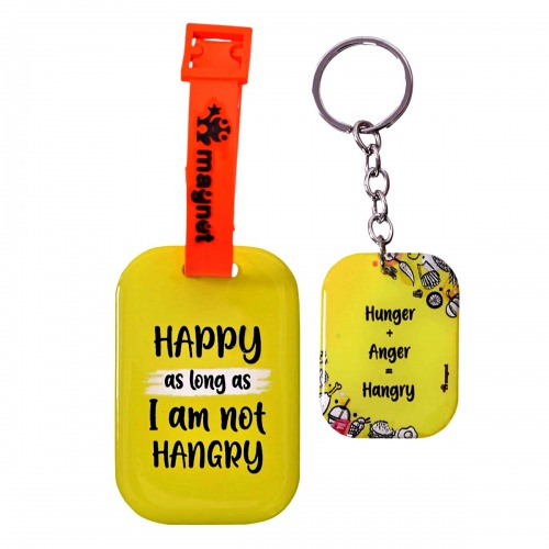 Don't make me Hungry Bag Tag Set | Luggage Tags for Trolley, Suitcase, Backpacks