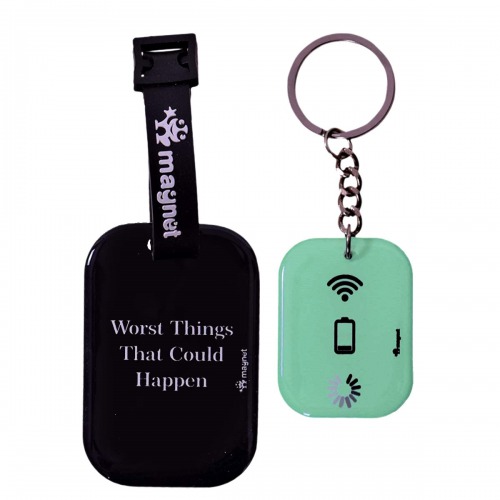 Let's Get Disconnected! Bag tag Set | Luggage Tags for Trolley, Suitcase, Backpacks
