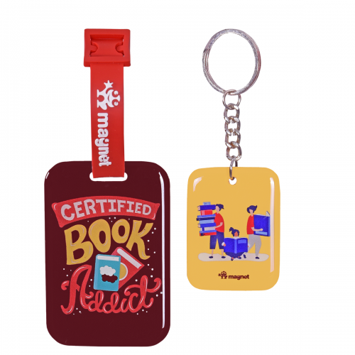 Book lover in the House Bag Tag Set | Luggage Tags for Trolley, Suitcase, Backpacks