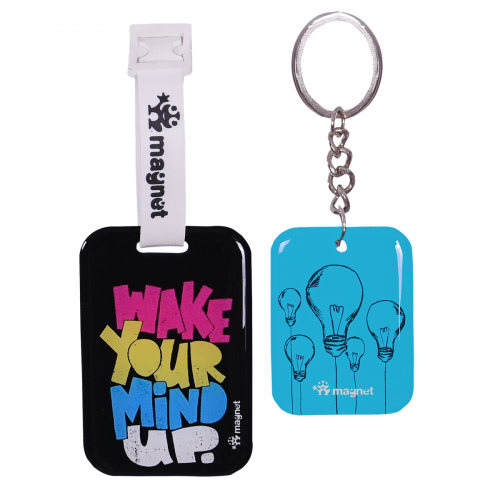 Light Up That Bulb of Ideas! Bag Tag Set |Luggage Tags for Trolley, Suitcase, Backpacks