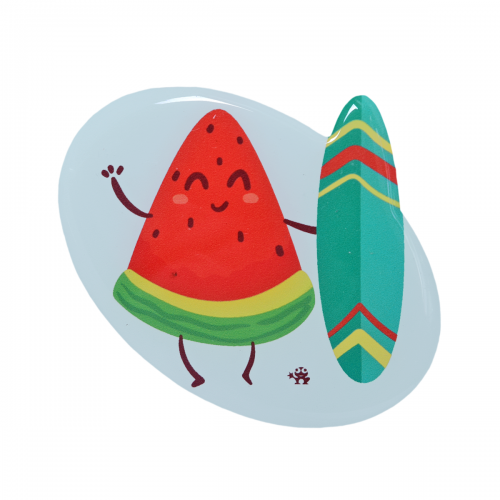 Surfing on a Watermelon Magnet | Fridge Magnet Cute Decorative Magnet for Refrigerator | Washing Machine |  Fridge Magnet for Home & Kitchen Decoration
