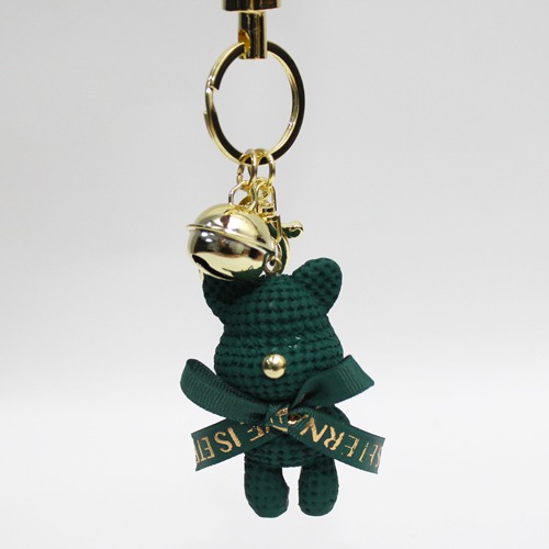 Green Teddy Bear Keychain | Multicolour Hard Cotton Design Keychain for Car Bike Home Keys for Men and Women