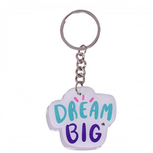 For All The Big Dreamers Keychain | Multicolour Hard Plastic Design Keychain Key Ring Anti-Rust for Car Bike Home Keys for Men and Women