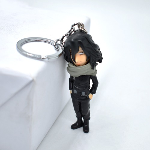 My Hero Academia Aizawa Action Figure Keychain | 3D Multicolour Hard Plastic Design Keychain Key Ring Anti-Rust for Car Bike Home Keys for Men and Women