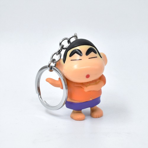 Dancing Shin Chan Keychain  | Shinchan Friends and Family Cartoon Character Plastic Keychain For Car Bike School Bags Office Keychain and  Key ring