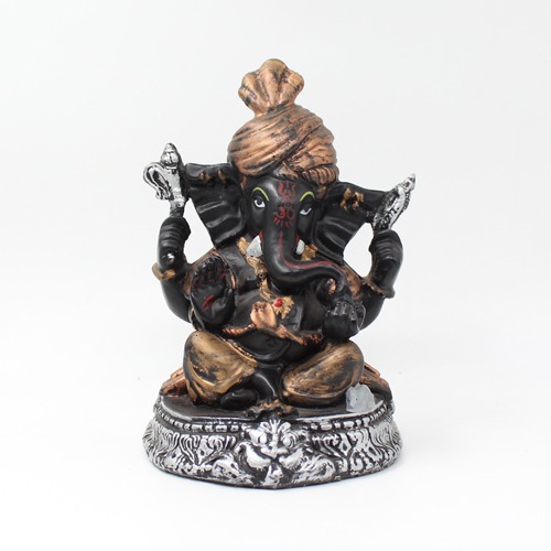 Pagdi Black Ganesh Statue For Home Decor, Ideal Gift For Friends