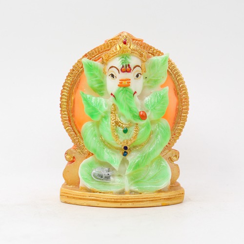 Green Pan  Lord Ganesh Idol For Home & Office Decor
