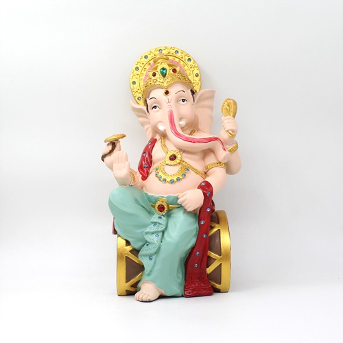 Ganesh Sitting on Dolki | beautiful face bappa | perfect gift for house warming occasions