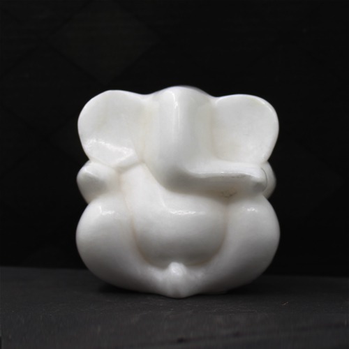 White Marble Appu Ganesha Idol For home & Office Decor