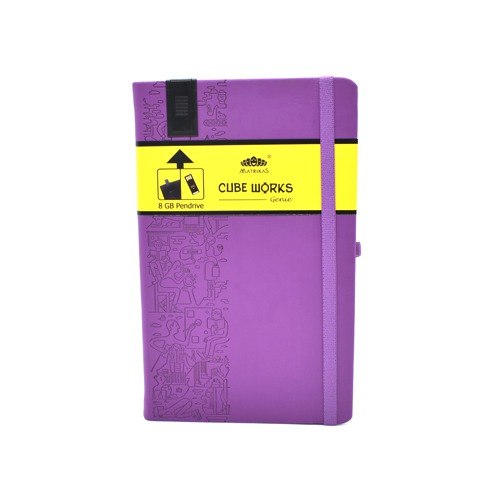 Matrikas Cube Work Genie Journal notebook, A6, Colour (purple) |  Notebook | Diary | Personal Diary | Home And Office Use