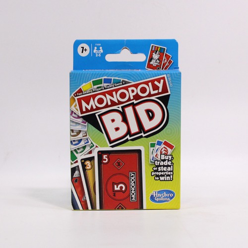 MONOPOLY Bid Game, Quick-Playing Card Game For 4 Players, Game For Families and Kids Ages 7 and Up