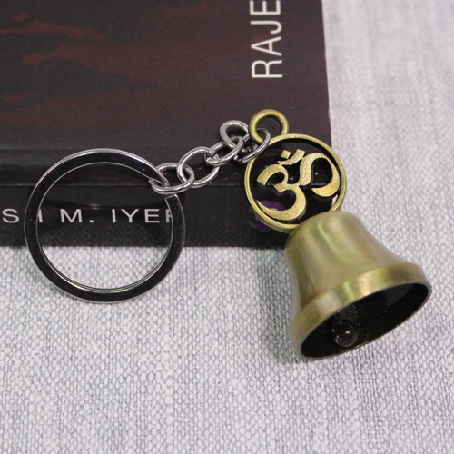 Golden Bell Keychain | Premium Stainless Steel Keychain With Crystal For Gifting With Key Ring Anti-Rust | For Car Bike Home Keys for Men and Women