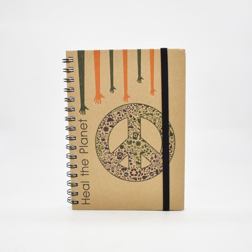 Matrikas Heal the Planet Notebook | Spiral Kraft Cover A5 | Size 6 x 8.2 inches |  Diary | Personal Diary