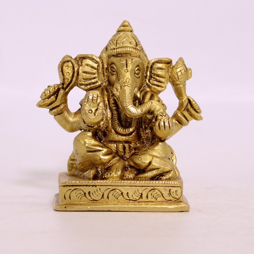 Brass Engraved Lord Ganesha For Decor , Pooja Ghar, Ideal Gift For House Warming