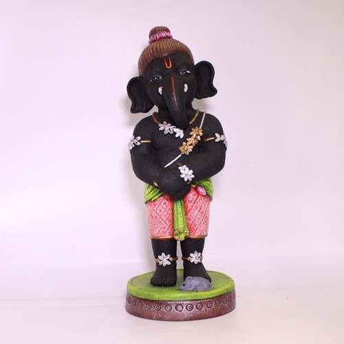 Cute Black Standing Ganesha  For Home & Office Decor, Ideal Gift For Friends, Family
