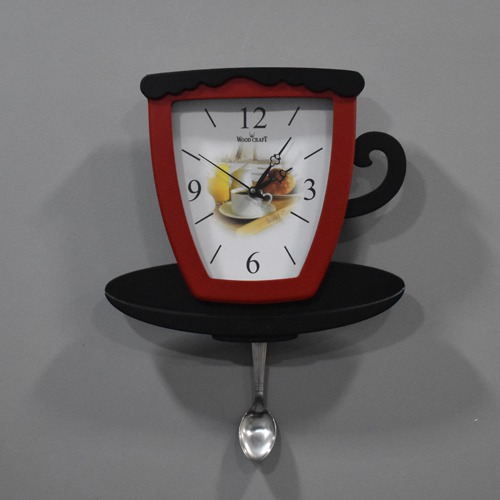 Woodencraft Wall Clock | Tea Cup Shape Wall Clock (13.5x 13.5 )