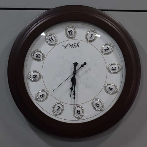Unique Number Design Sage Quartz Wall Clock(18 x 18 inches , Black)