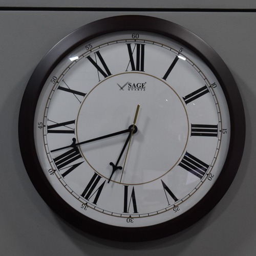 Roman Number Decorative Sage Quartz Wall Clock for Home & Office Decor (16 x 16 inch , Black)