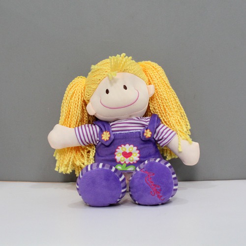 Purple Super Soft Stuffed Girl Cute Doll - Polyfill Washable Cuddly Soft Plush Toy( 33cm)