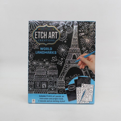 Kaleidoscope Etch Art Creations: World Landmarks Activity Book