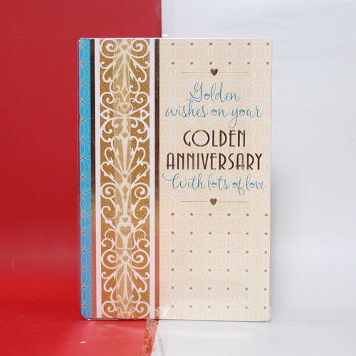 Golden Wishes on Your Golden Anniversary With Lots of Love| Anniversary Greeting Card