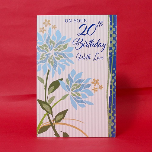 On Your 20th Birthday With Love | Birthday Greeting Card