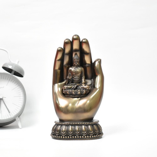 Single Hand Buddha Sitting Statue | Religious Idol of Lord Gautam Buddha Statue Big Size Idols Decorative Showpiece