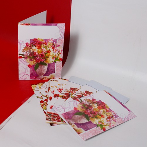 10 Flower Thank You Note Cards (5 Designs, 2 Each) - Gratitude Thank Yous, Floral Cards with Envelopes