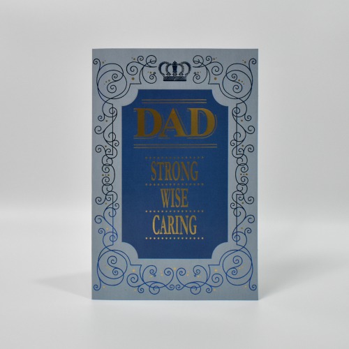 Dad, Strong, Wise, Caring,| Father's Day Greeting Card